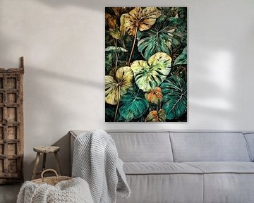 Bloemen tropische planten kunst van JBJart Justyna Jaszke