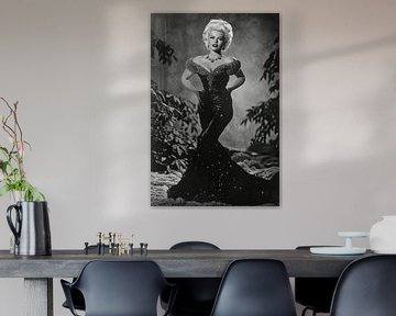 colourful digital painterly image of woman film star fifties sixties by Egon Zitter