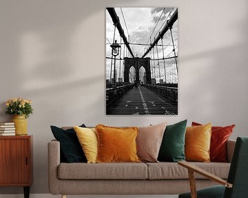 new york city ... Brooklyn Bridge oversteken
