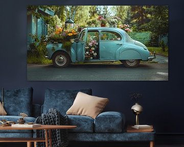 Vintage Oldtimer als Bloemenstalletje van Karina Brouwer
