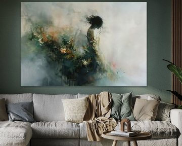 Abstract Vrouwen Schilderij | Lost in Ethereal Dreams van Blikvanger Schilderijen