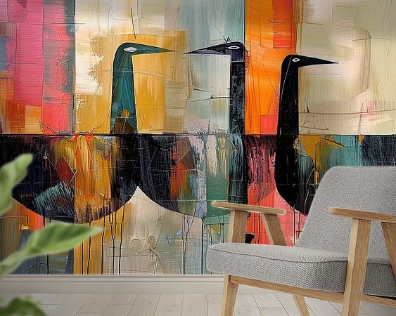 Voorbeeld van het werk in een kamer