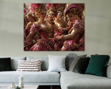 picturesque image of women cabaret nightclub