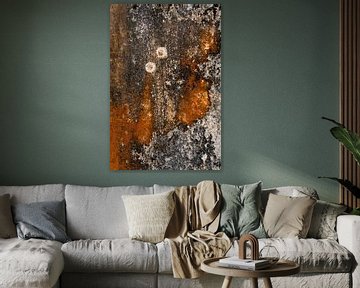 Passie druppels Abstract kunstwerk van Walls by Wendy