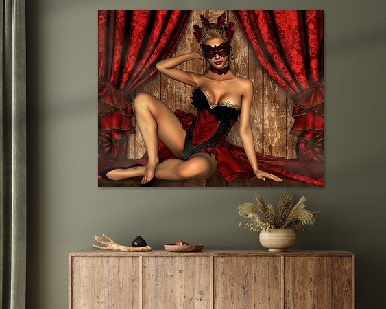 Voorbeeld van het werk in een kamer