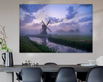 molen bij zonsopgang van Lia Hulsbeek Brinkman