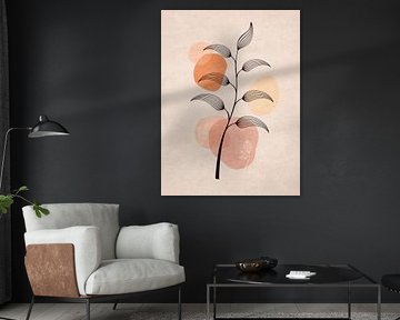 Boho Leaves 01 by Emel Tunaboylu by The Artcircle