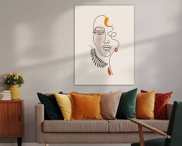 Line Art Face by Emel Tunaboylu by The Artcircle