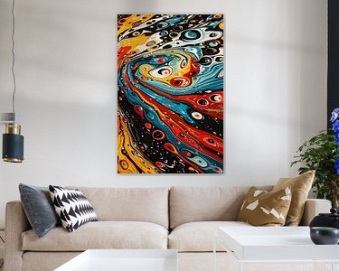 Voorbeeld van het werk in een kamer