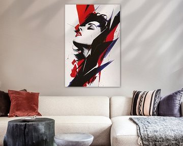 Abstract modern portrait of a woman