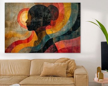 Modern Portret | Kleurrijke Silhouetten van Kunst Kriebels