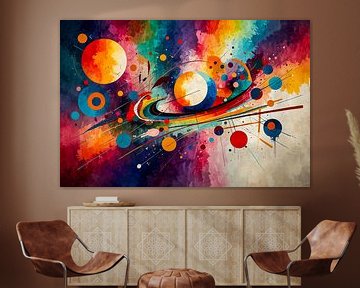 Abstracte kunst heelal van Jan Bouma