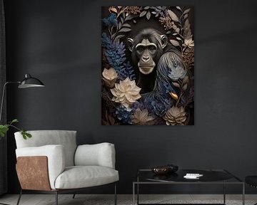 Chimpanzé - art numérique sur Reiner Borner