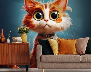 Small red and white cat by Silvio Schoisswohl