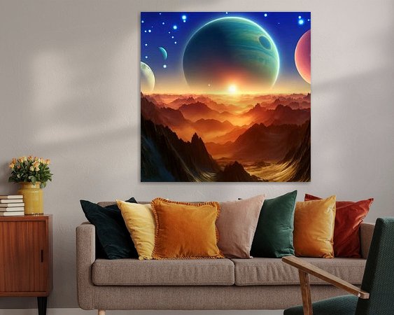 Voorbeeld van het werk in een kamer