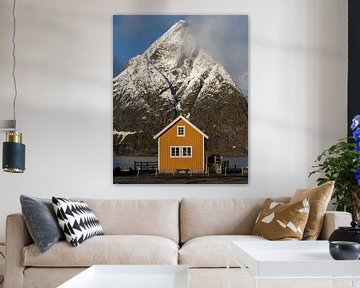 Havenhuisje in Lofoten, Noorwegen
