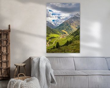 Vent dorp in de Tiroler Alpen in Austira tijdens de lente