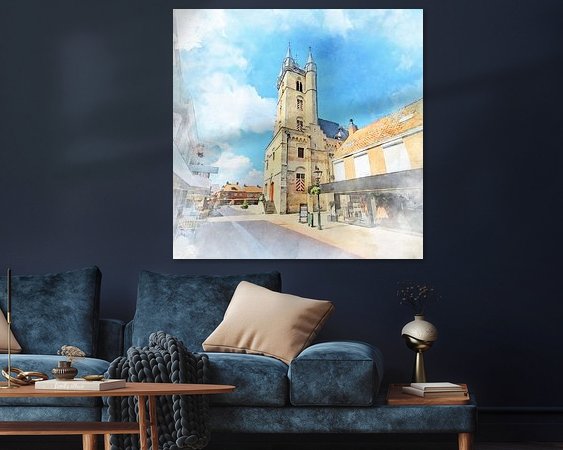 Voorbeeld van het werk in een kamer