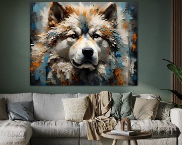 Hondenkunst - Akita Inu 1 van Johannas Art Creations