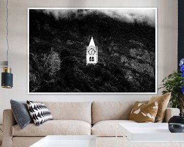 Sao Vicente kerk in zwart wit van Ton van den Boogaard