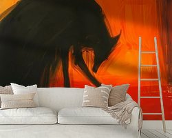 Voorbeeld van het werk in een kamer