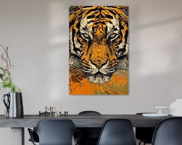 Prachtige tijger lijnkunst in dynamische kleuren van Art & Soul Creations