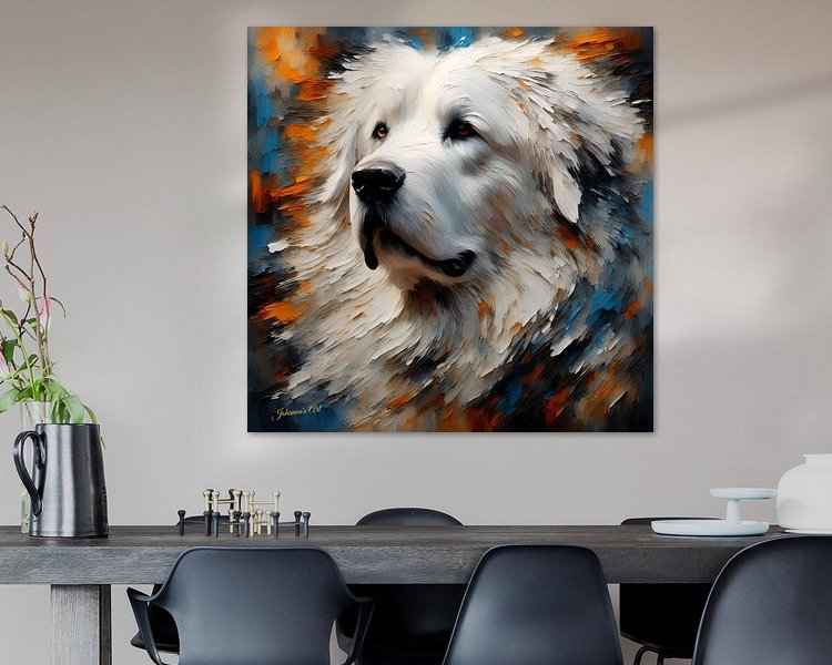 Voorbeeld van het werk in een kamer