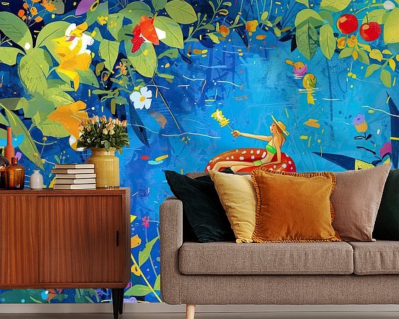 Voorbeeld van het werk in een kamer