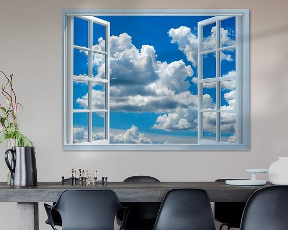 Voorbeeld van het werk in een kamer