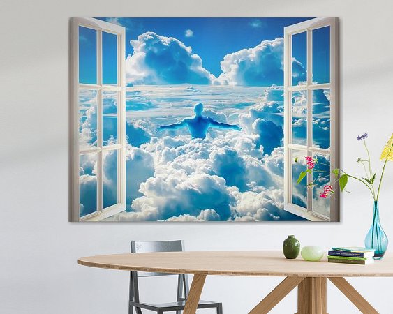Voorbeeld van het werk in een kamer