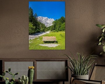 Landschap in het Rißtal bij de Eng Alm in Oostenrijk van Rico Ködder