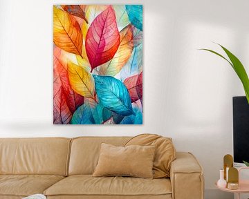 Aquarell Natur Blätter Kunst von JBJart Justyna Jaszke