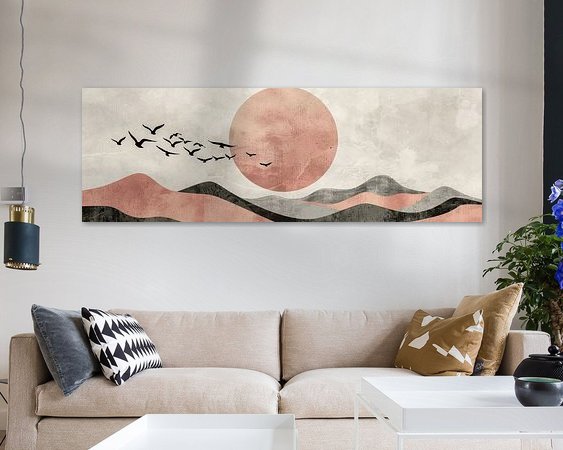 Voorbeeld van het werk in een kamer