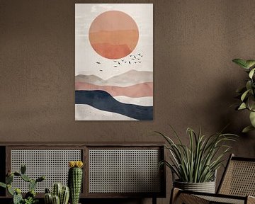 Surrealistische duinen van Poster Art Shop