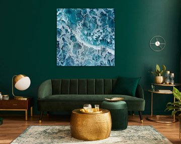 Vagues de mer en mouvement - L'art naturel inspirant pour votre bureau sur Poster Art Shop