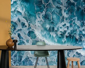 Ocean waves in motion - inspiring natural art for your office by Poster Art Shop