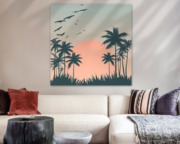 Palm landschap van Poster Art Shop