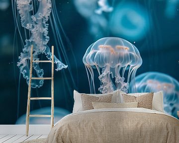 Leuchtende Quallen von Poster Art Shop