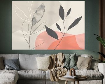 Lijn Art Plant van Poster Art Shop