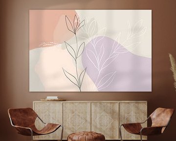 Lijn Art Plant van Poster Art Shop