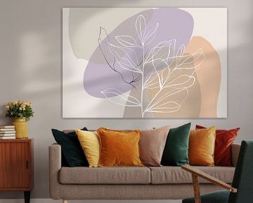 Lijn Art Plant van Poster Art Shop