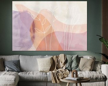 Lijn Art Plant van Poster Art Shop
