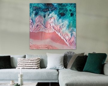 Pastelkleurig droomstrand van Poster Art Shop