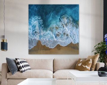 Gouden kustlijn van Poster Art Shop