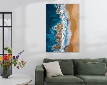 Zee en strand van Poster Art Shop