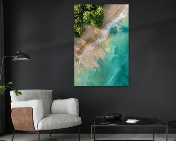 Water en palmbomen van Poster Art Shop