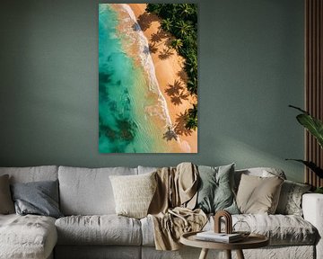 Le paradis tropical vu du ciel sur Poster Art Shop