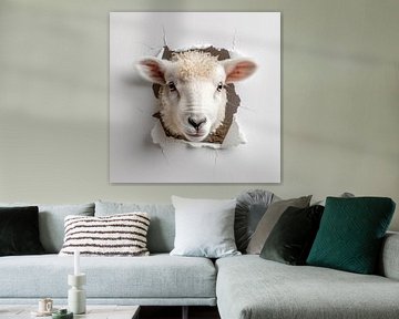 Schaap uit de muur van TheXclusive Art