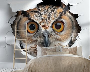 Uil uit de muur van TheXclusive Art