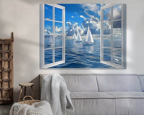 Voorbeeld van het werk in een kamer